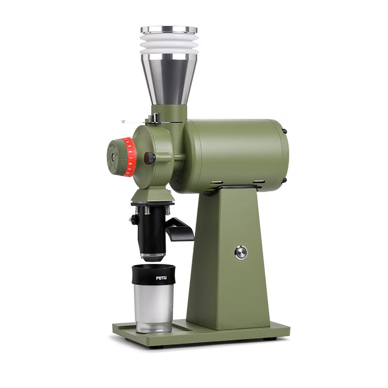 guen新款potu小富士磨豆机平刀90mm意式咖啡研磨机电动手冲磨豆机二代