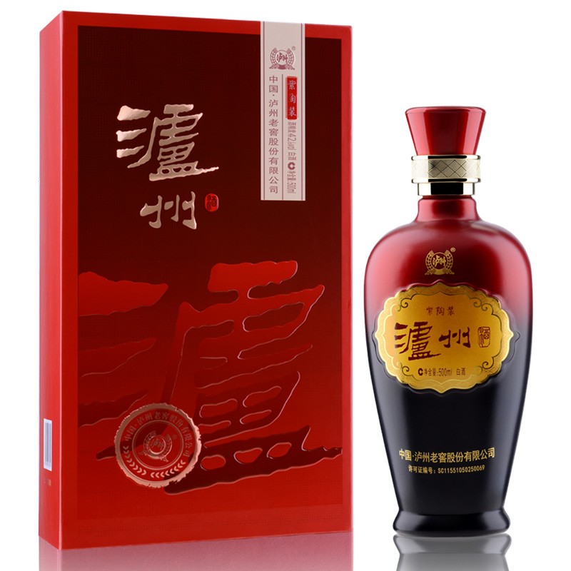 泸州老窖 泸州酒 紫陶白酒500ml/瓶 礼盒商务送礼 紫陶红装42度500ml