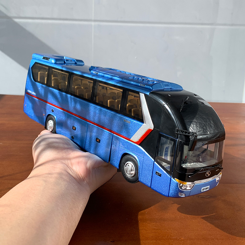 xmq6129y5仿真合金客车商务大巴公交车模型 收藏展示 金龙龙威客车