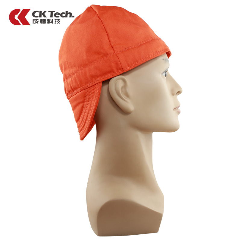 成楷科技阻燃电焊防尘帽焊工头套电焊头套帽子焊工帽子帆布风帽工作