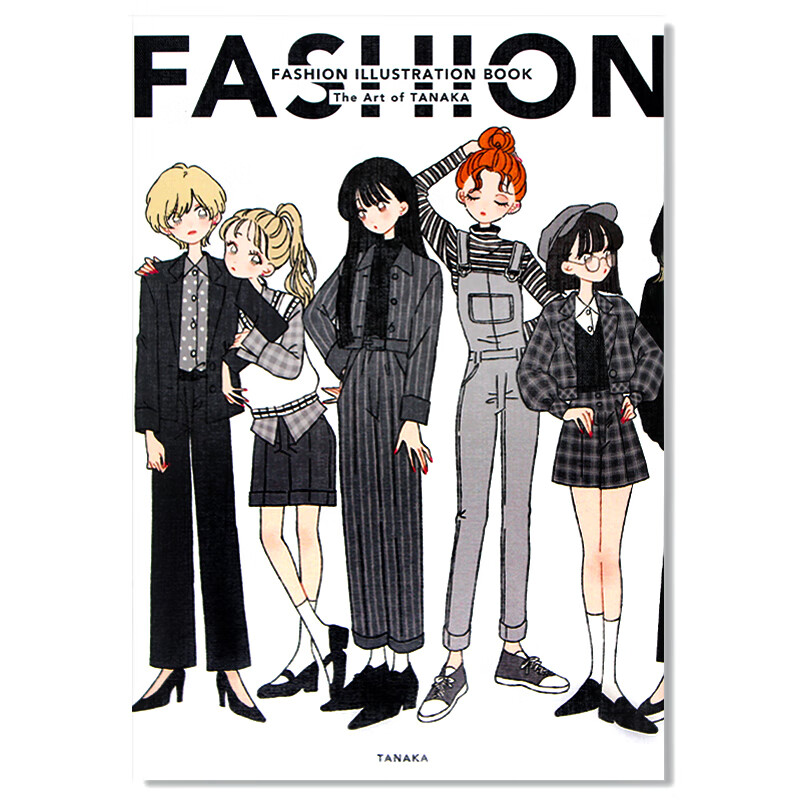 品图正版现货 FASHION ILLUSTRATION BOOK たなか 日文原版进口 Tanaka画师插画作品集 漫画书动漫日本动漫合集 动漫女装男女生服装潮流搭配插图手册 日本时尚服装插画集临摹画