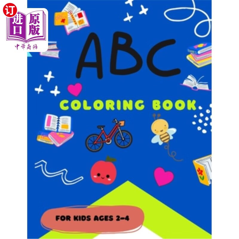 海外直订abc coloring book abc彩色书