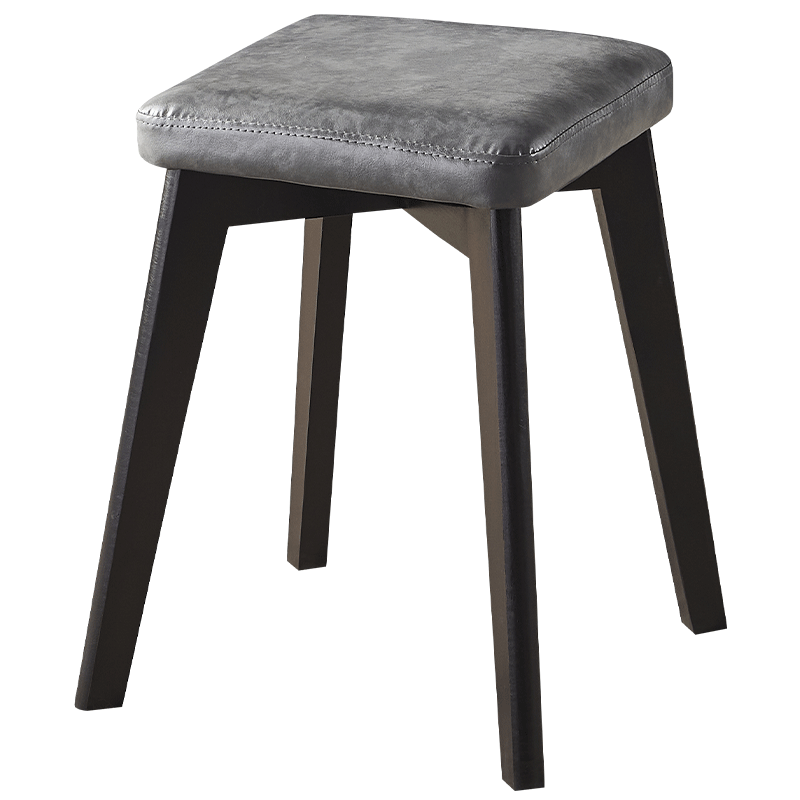 华恺之星 凳子家用换鞋凳实木小板凳餐厅椅子方凳吧台凳子HK5099灰色