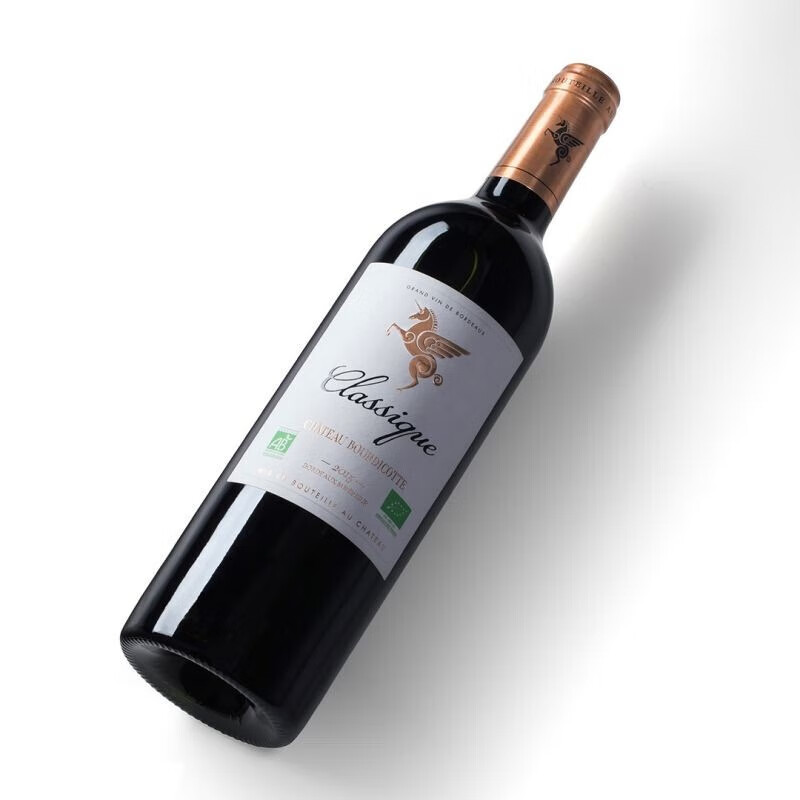 翡马经典有机干红葡萄酒 波尔多超级AOC 750mL 1瓶 2015