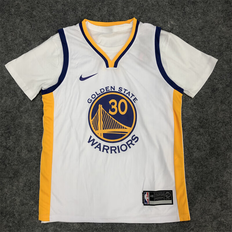 透气背心库里30号球衣真两件t恤情侣球服定制diy 白色库里30上衣 t恤