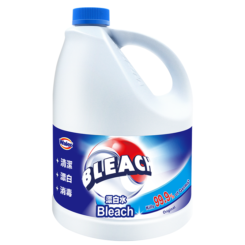 威露士必是寳漂白水漂白劑3L 去漬殺菌99.9% 高濃度含氯 原味清香