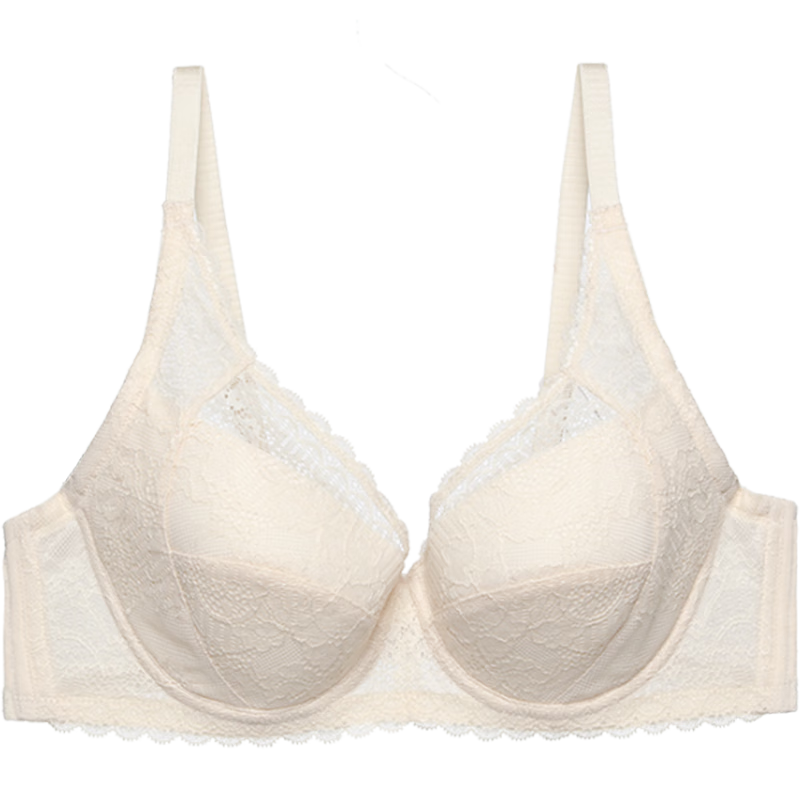 爱慕内衣女大胸显小聚拢大罩杯软钢圈蕾丝性感无纺布文胸胸罩安全系