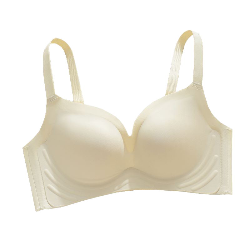 猫人（MiiOW）内衣女小胸聚拢软支撑无痕无钢圈文胸收副乳防下垂性感胸罩香槟XL