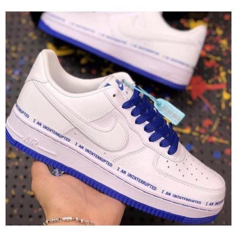 【莆田纯原】air af1 x uninterrupted空军一号白蓝马克笔詹姆斯同款