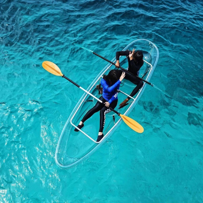 驰笠 pc透明船网红水上玻璃船水晶船民宿景区划艇摄影婚纱拍摄道具船