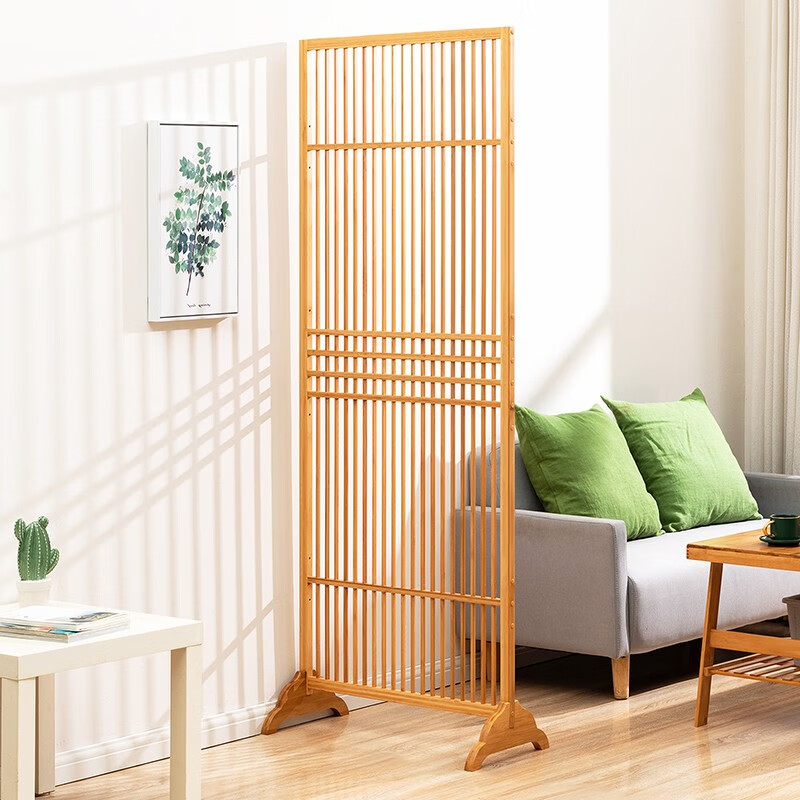 木马人屏风隔断客厅卧室实木新中式进门遮挡玄关柜楠竹酒店宾馆镂空座