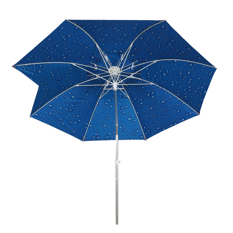 鲸伦(KINGRUNNING)万向钓鱼伞遮雨遮阳伞水珠色银胶牛津布轻便垂钓渔具用品 2.0米单层