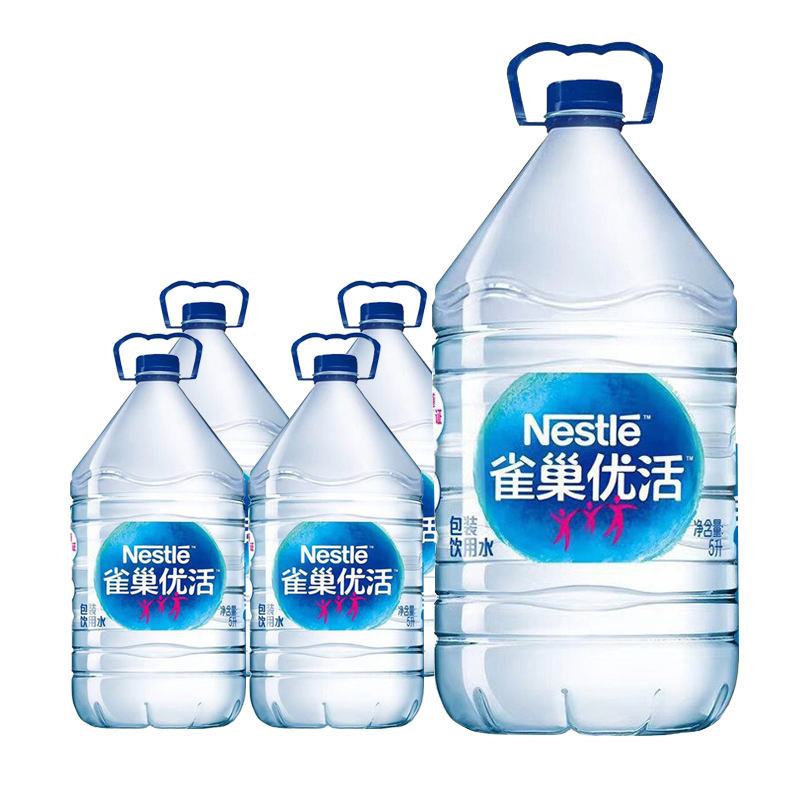 雀巢優(yōu)活飲用水5L*4桶 家庭辦公桶裝水 5L*4桶 塑包