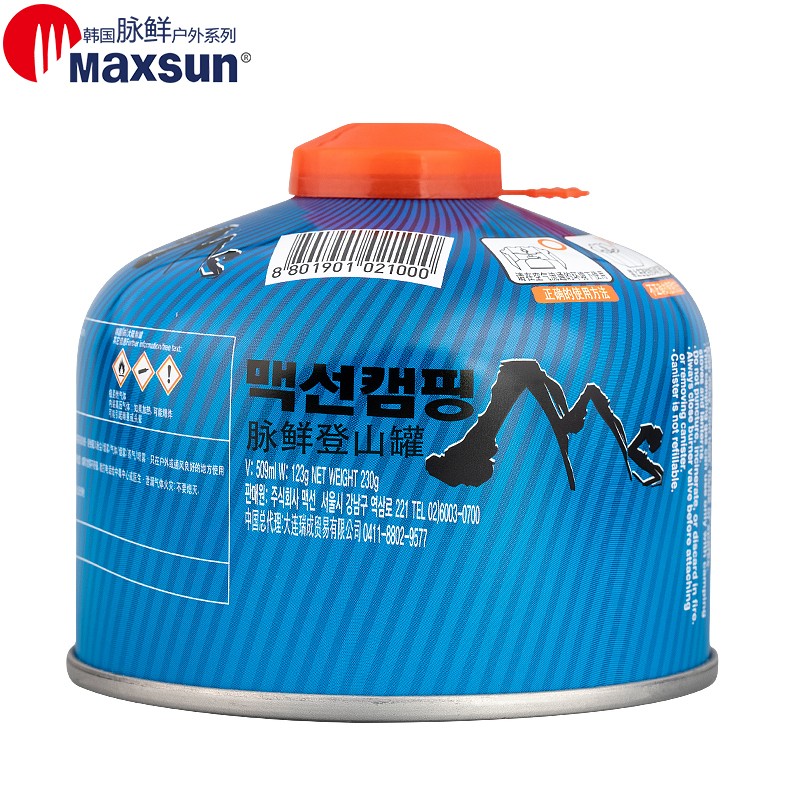 脉鲜(maxsun)进口登山罐 安全防爆户外高海拔户外高山罐 蓝罐230g 1