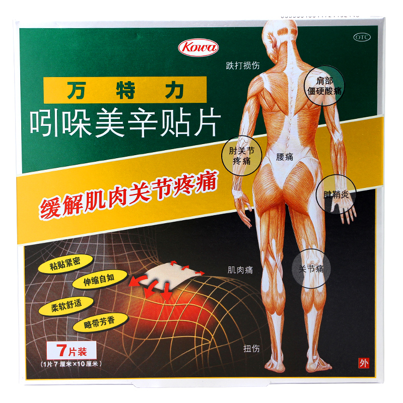 万特力吲哚美辛贴片7贴腰痛腱鞘炎关节痛日本进口膏药 1盒