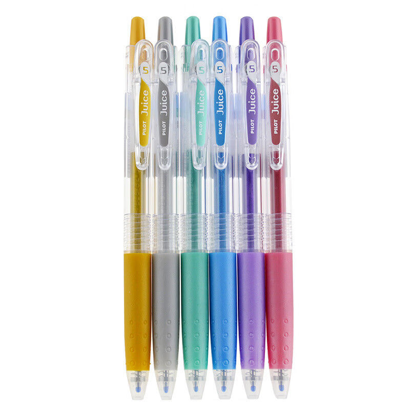 百乐(pilot) 日本juice果汁笔套装 金属色彩色中性笔全色全套百果乐
