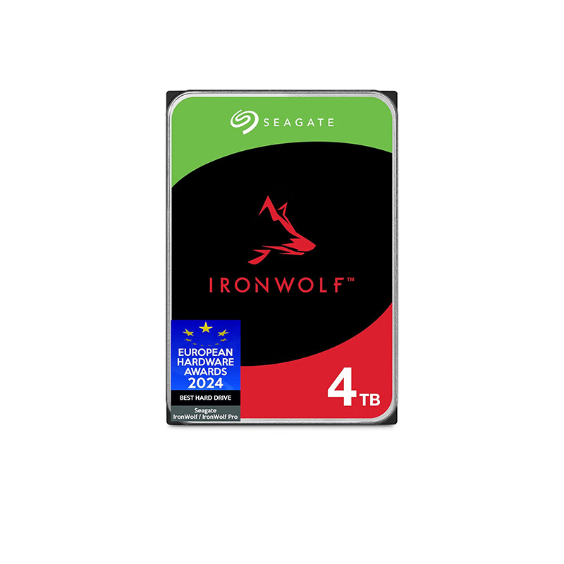Seagate希捷 IronWolf酷狼企业级3.5 英寸机械硬盘 4TB NAS 内部硬盘驱动器 5400转速 ST4000VNZ06/006