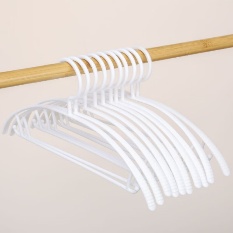瓷滋道无痕衣架家用成人防滑塑料半圆挂衣架加粗简约晾衣架干湿晾衣架