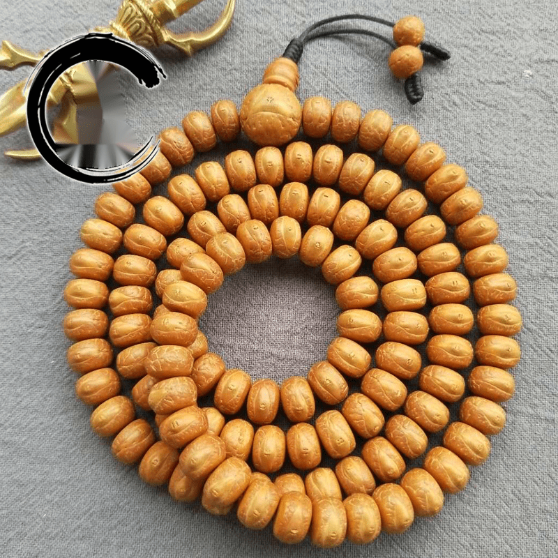 snqp高品质凤眼菩提108尼泊尔藏式菩提子项链男女颗原籽红皮佛珠 极*