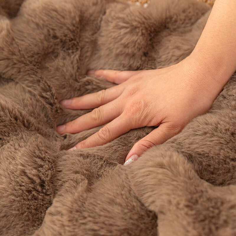 同依冬季兔毛绒躺椅垫护腰牛奶绒坐垫靠垫一体摇椅垫子折叠椅懒人椅垫 【撸猫触感】藏蓝 50*150cm【特大号】