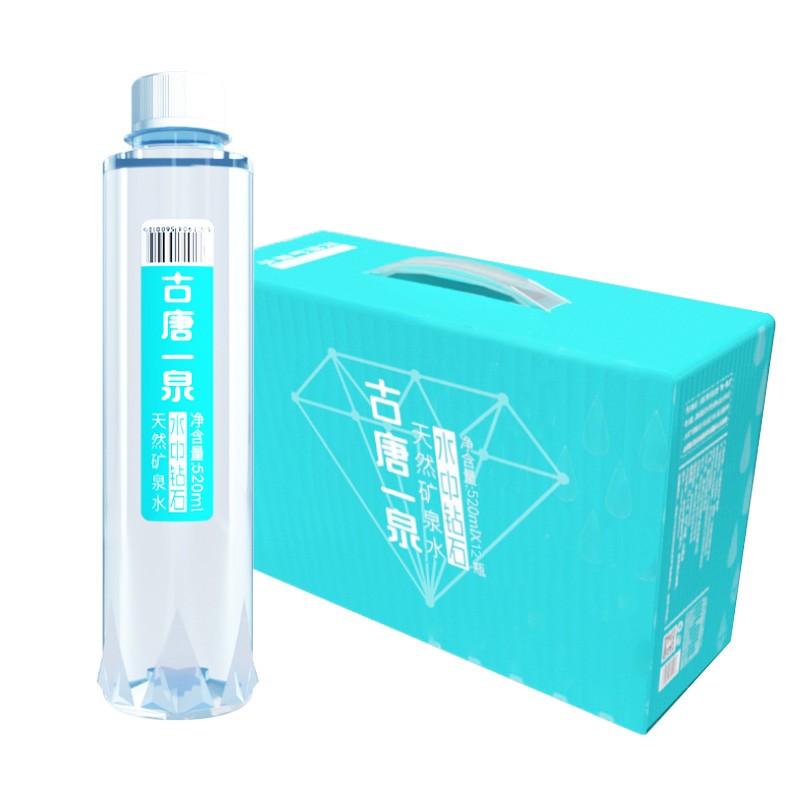 【3件7折】古唐一泉 饮用水 饮用天然弱碱性超值家庭整箱装520ml*12瓶