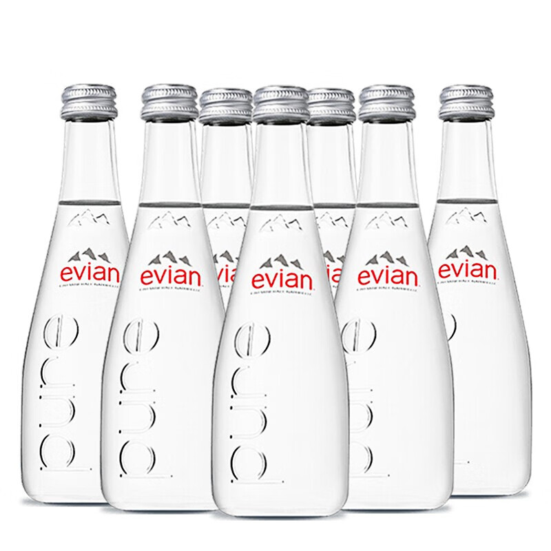 法国进口水依云矿泉水evian依云水330m//l500ml*6瓶 330ml*6瓶玻璃瓶