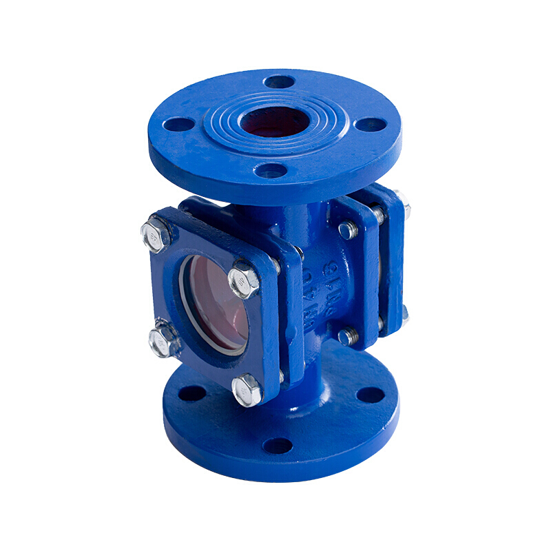 碳钢方形视镜直通视镜四通水流指示器玻璃视镜 dn100