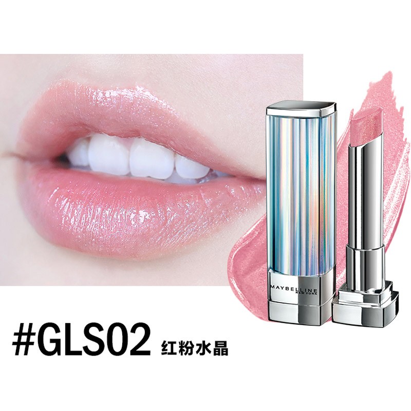 美宝莲（MAYBELLINE） 小灯管绝色持久唇膏口红3g 纵情耀系列 GLS02红粉水晶 3g
