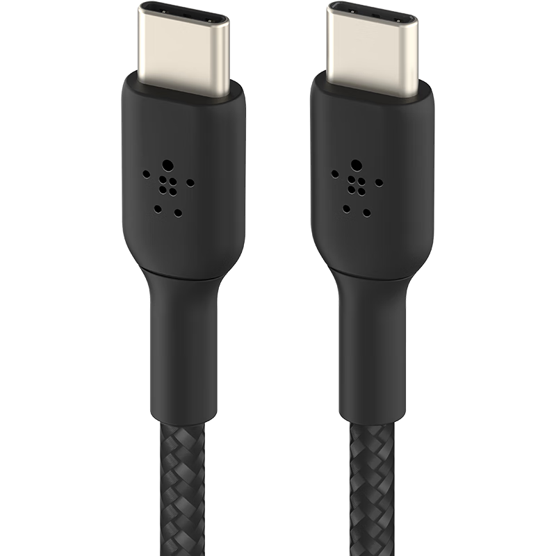 貝爾金（BELKIN）Type-C數據線(xiàn)USB-IF認證C-C編織快充線(xiàn)適用于iPad Pro蘋(píng)果16/15/MacBook華為筆記本電腦安卓手機 黑色編織款1米