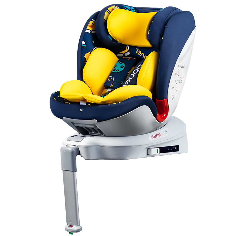 Abner阿布纳婴儿童安全座椅360度旋转0-4-12岁宝宝车载汽车用坐椅可躺isofix接口 周游家 小哈鸭10041070707109