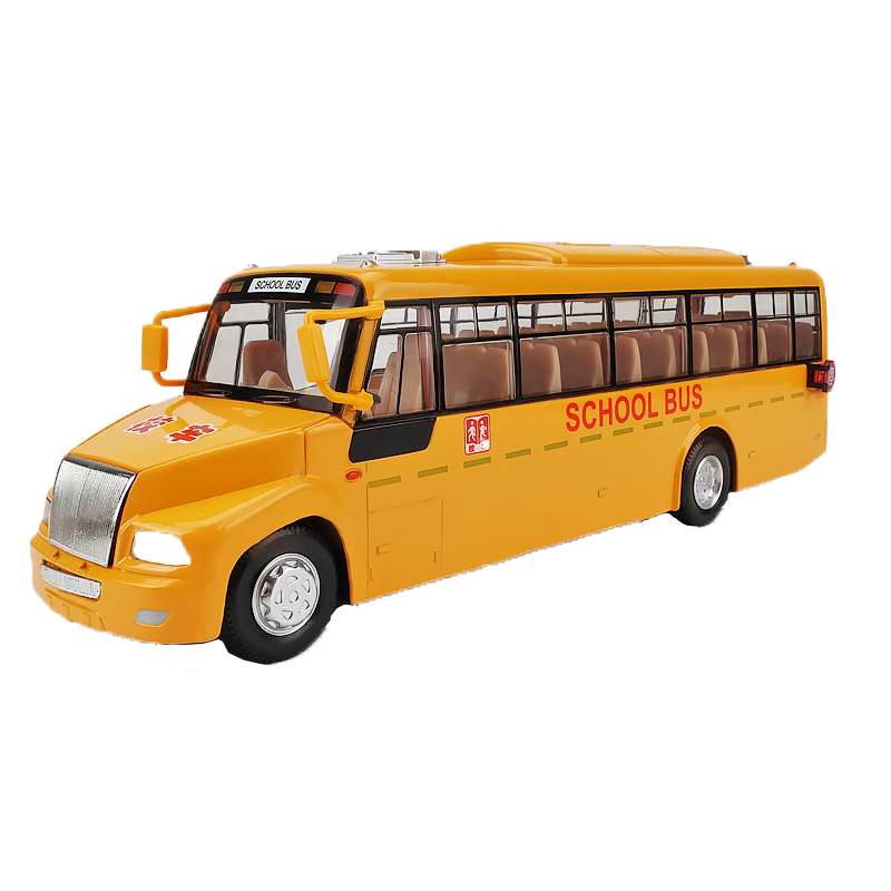 卡威（KIV）合金校園巴士雙層巴士公交車玩具汽車模型兒童玩具男孩3-6歲 宇通校巴