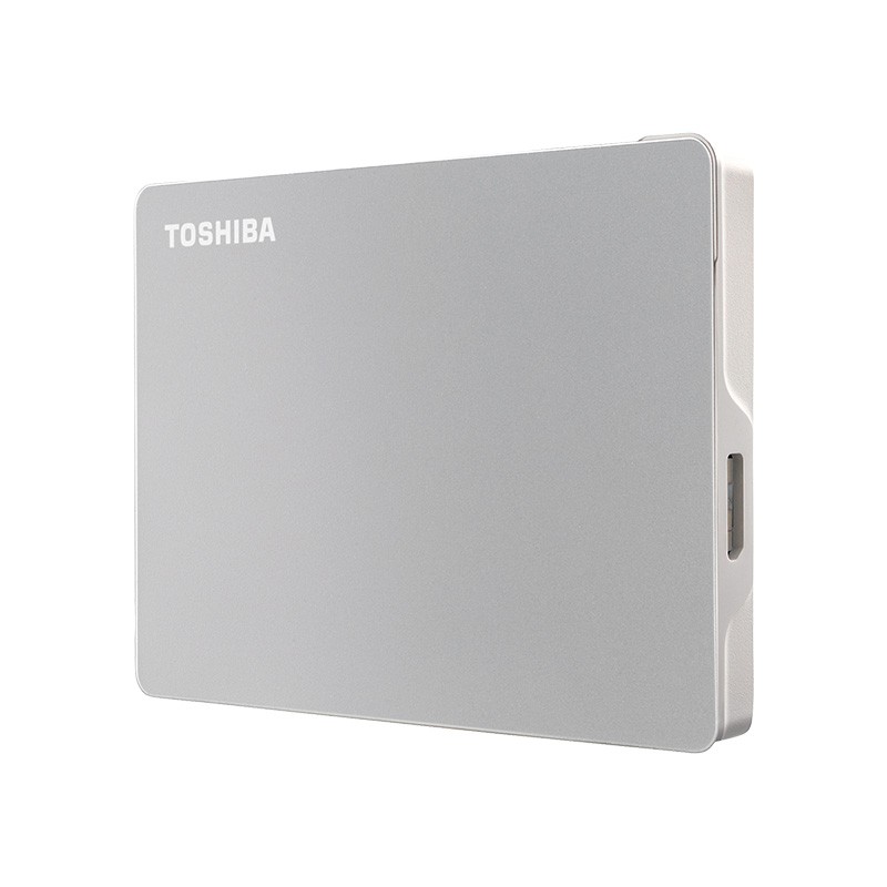 东芝(TOSHIBA) 1TB 移动硬盘 Flex系列 USB3.2 2.5英寸 尊贵银 兼容Mac等多系统 高端商务