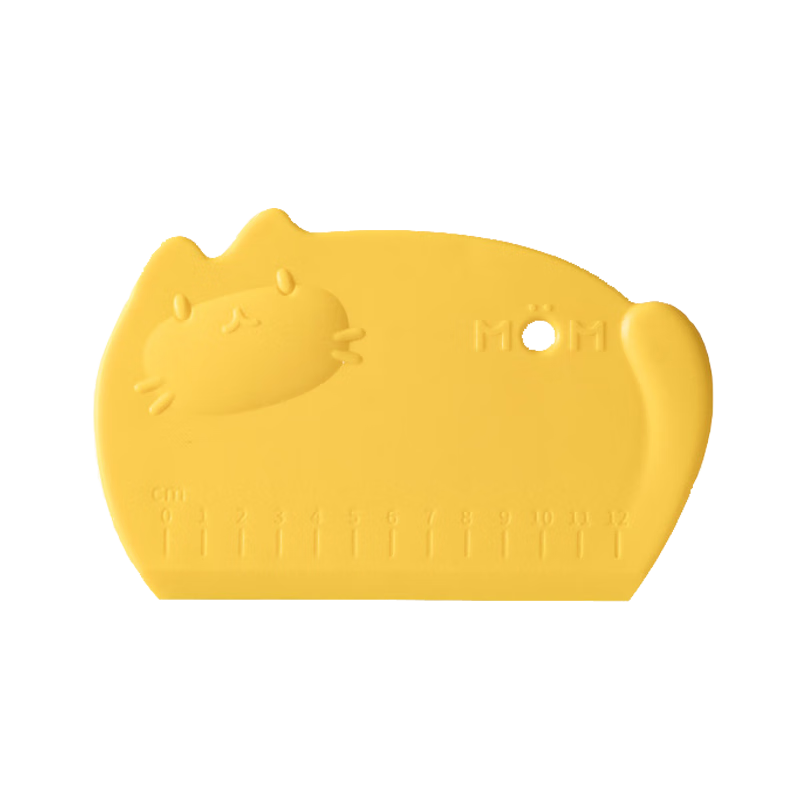 onlycook廚房切面刀刮刀 食品級(jí)塑料刮板 帶刻度切面專用刀腸粉刀 黃色1個(gè)