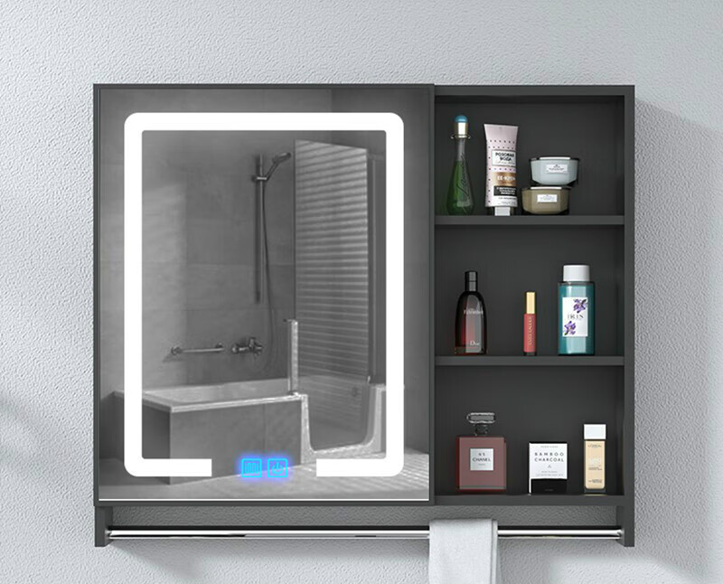 献瑜卫生间台盆洗手盆洗手台上面的镜子带灯上墙浴室带灯的洗漱台镜子