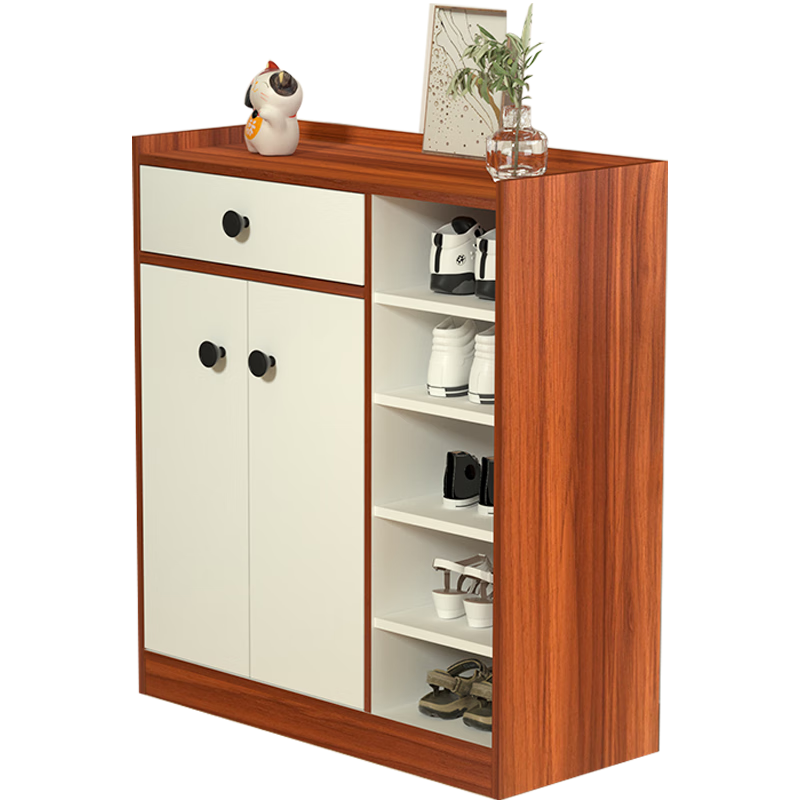 HMJIA 鞋柜大容量儲物柜多層防塵家用門口玄關(guān)一體入戶收納柜BOX3011H