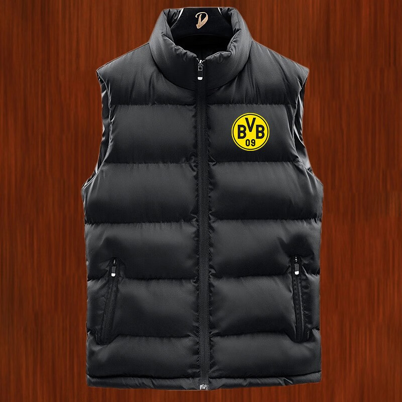 居幻欧冠多特蒙德足球马甲外套哈兰德训练球衣服男春秋季运动棉服背心