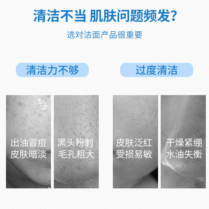 仁和匠心氨基酸洗面奶控油提亮肤色温和洁面乳深层清洁收缩毛孔女男士500g [经典升级]爆款囤货(3瓶装)