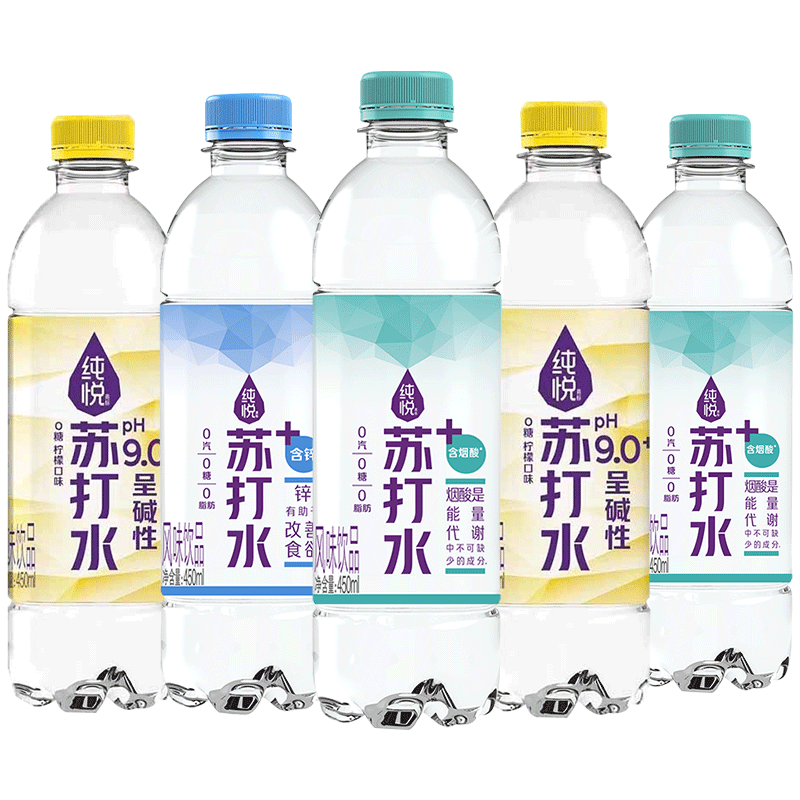 可口可乐(coca-cola)纯悦苏打水饮用水450ml整箱0汽0糖0脂 无糖饮料果
