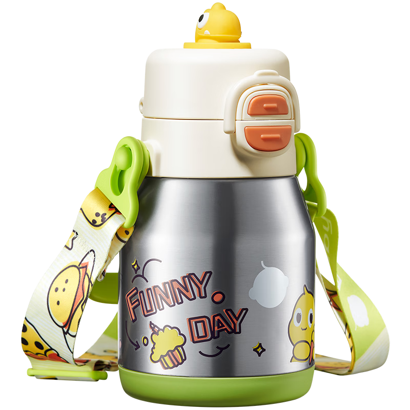 babycare中大童噸噸三飲保溫杯嬰兒寶寶兒童喝水杯吸管水壺上學(xué)450ml