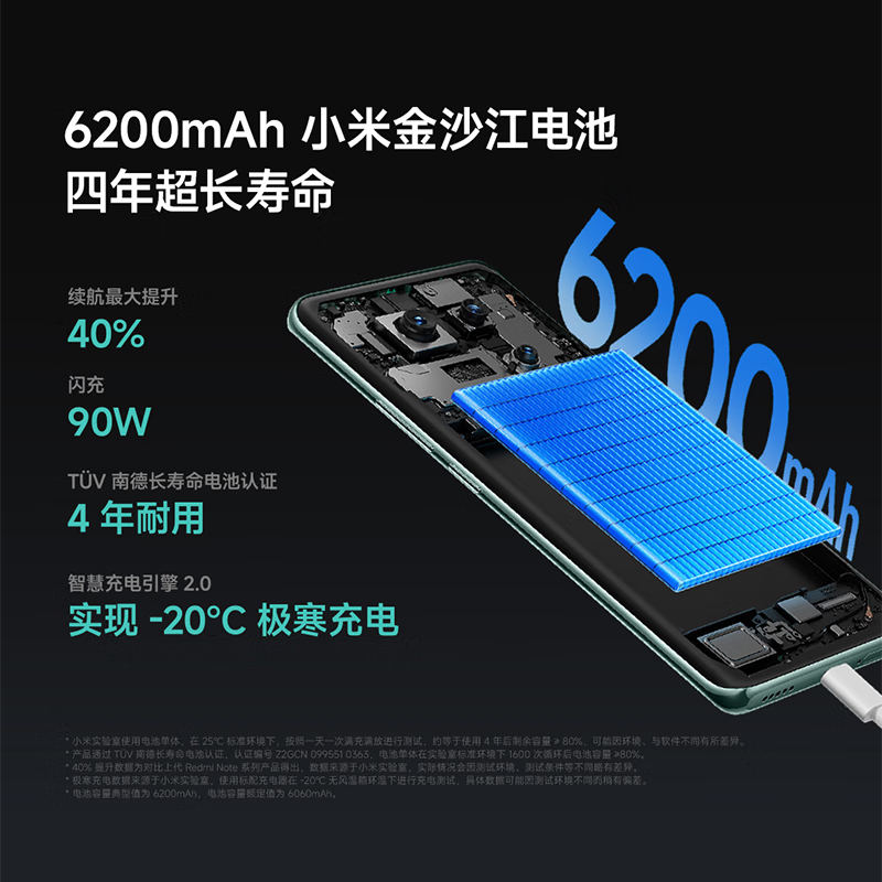 小米（MI）Redmi Note 14 Pro+ 第三代骁龙7s IP68防尘防水 6200mAh大电量 12GB+256GB 镜瓷白 红米5G手机