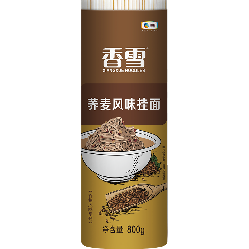 香雪荞麦风味挂面800g汤面杂粮面条粗粮中粮出品 香雪荞麦挂面800g
