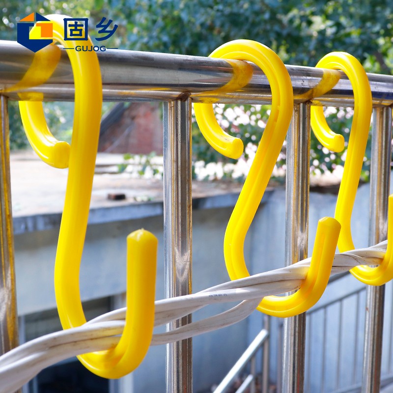 固乡工地电线光缆(电缆挂钩5个装)架子管s形塑料挂钩矿用绝缘挂钩s