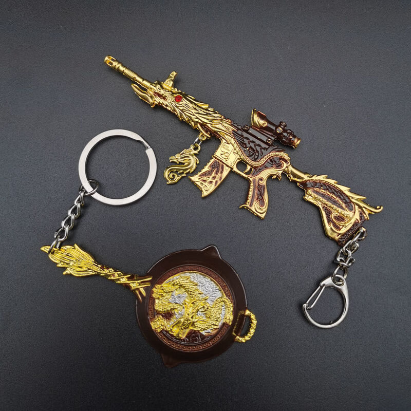 卡若登新品书包挂链吃鸡钥匙扣挂件男个绝地求生平底锅模型书包挂饰链