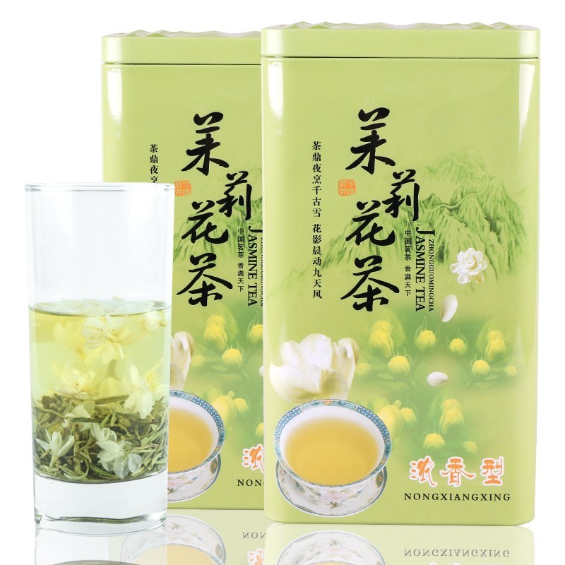茉莉花茶 2024新茶浓香型花草茶 茶叶罐装袋装耐泡散装 250克 两罐500g