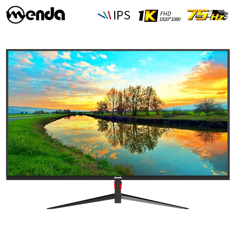 盟达（MENDA）27英寸显示器 FHD高清电脑屏幕 IPS广视角 家用办公吃鸡游戏电竞 爱眼不闪屏 MK27FA2 （1K75hz） 平面可壁挂