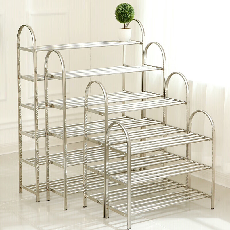 笛芳不锈钢简易鞋架宿舍门口放鞋架多层 鞋架不锈钢多层简易鞋架子收