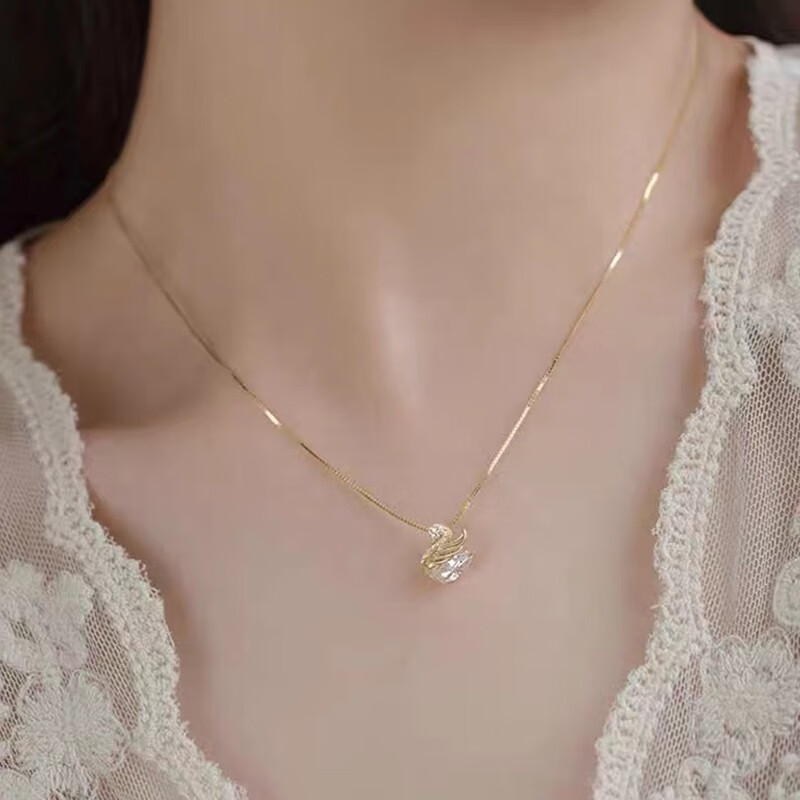 oeingasiyu 2024新款小天鹅项链女锁骨链感送老婆女友生日劳动节礼物