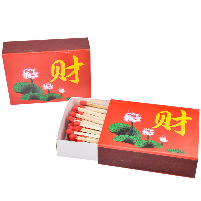 火柴上香佛堂专用火柴点香点蜡点烟福财仙佛火柴民俗用品的 财6盒装