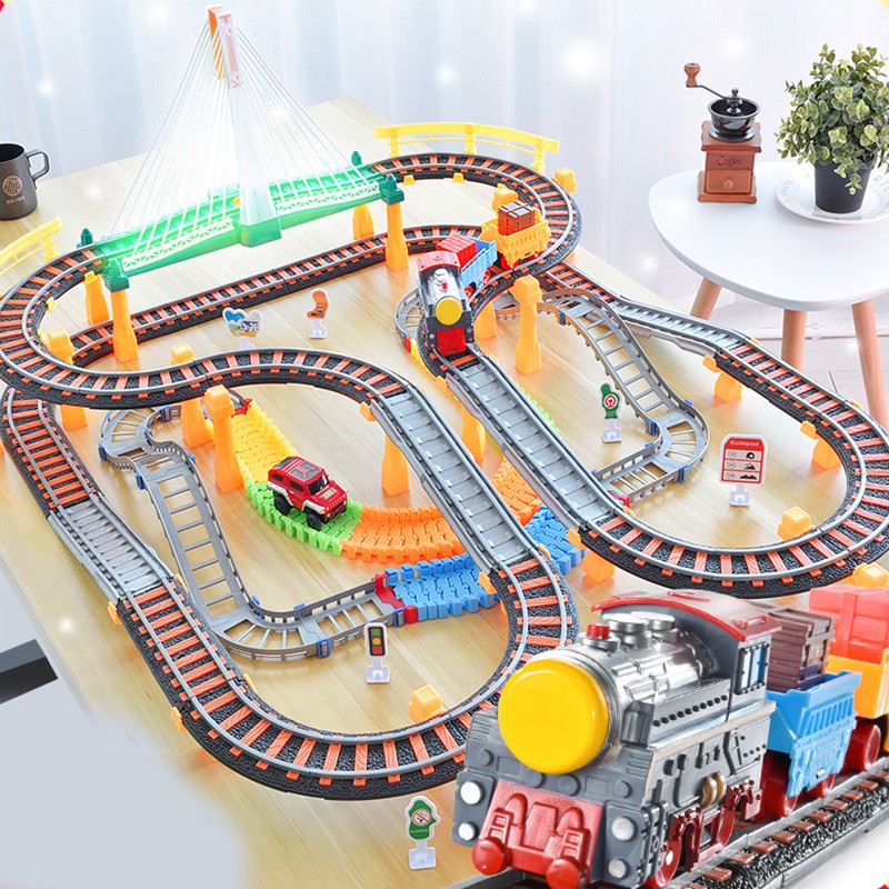 誉静【六一儿童节】儿童小火车玩具轨道车电动过山车高铁动ll8 梦幻