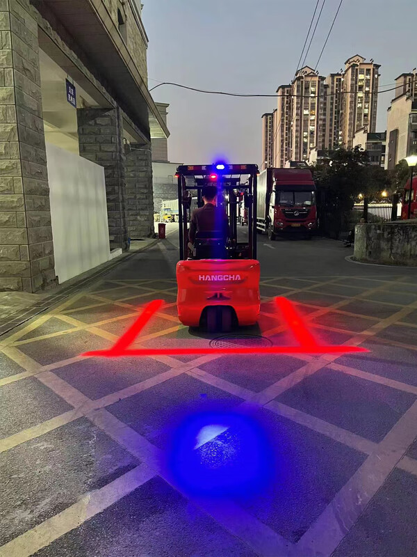 clcey叉车警示安全边界区域灯倒车范围示宽弧形一字直线红蓝光灯 直线